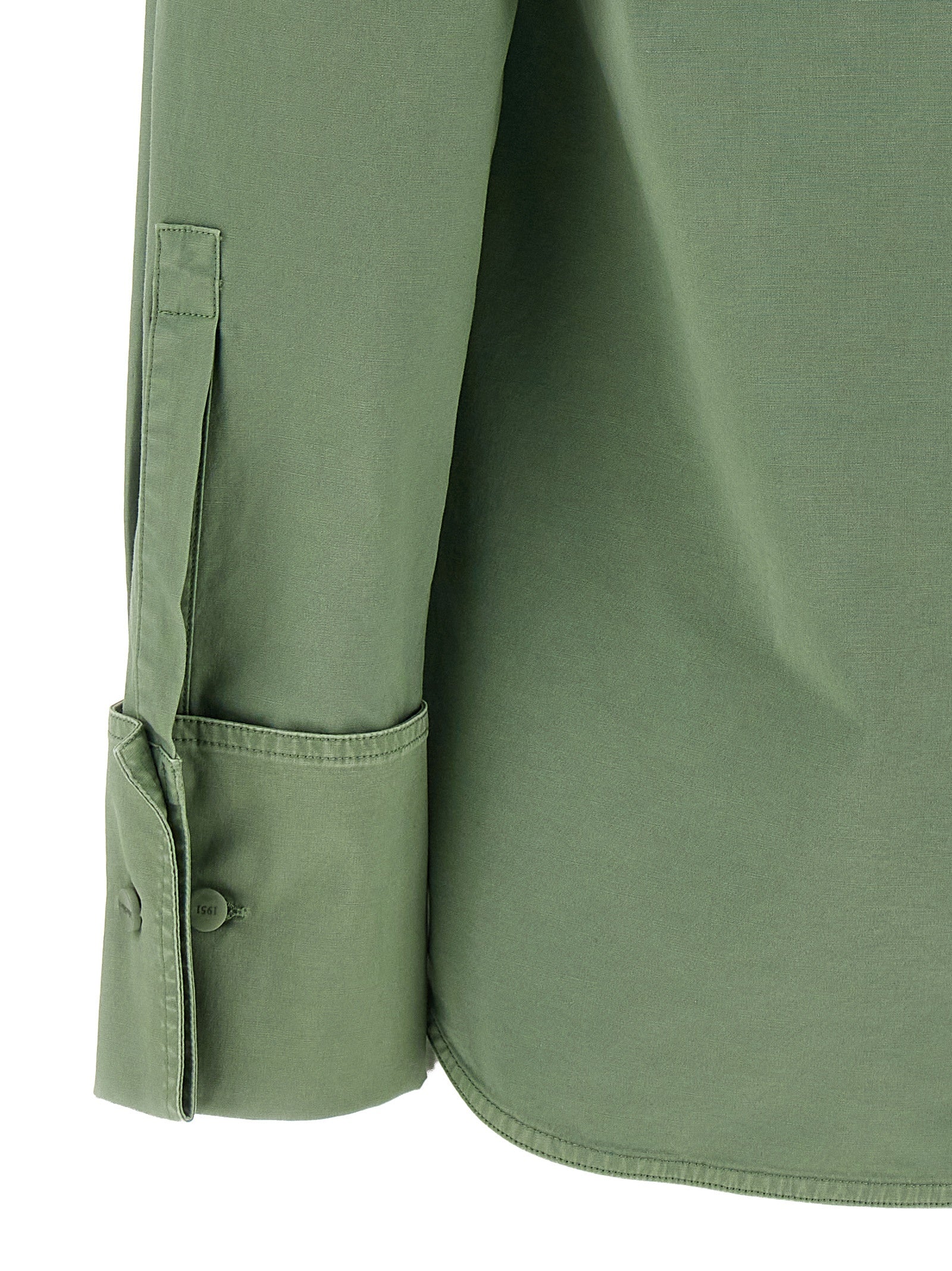 Francia Green Cotton Stretch Shirt