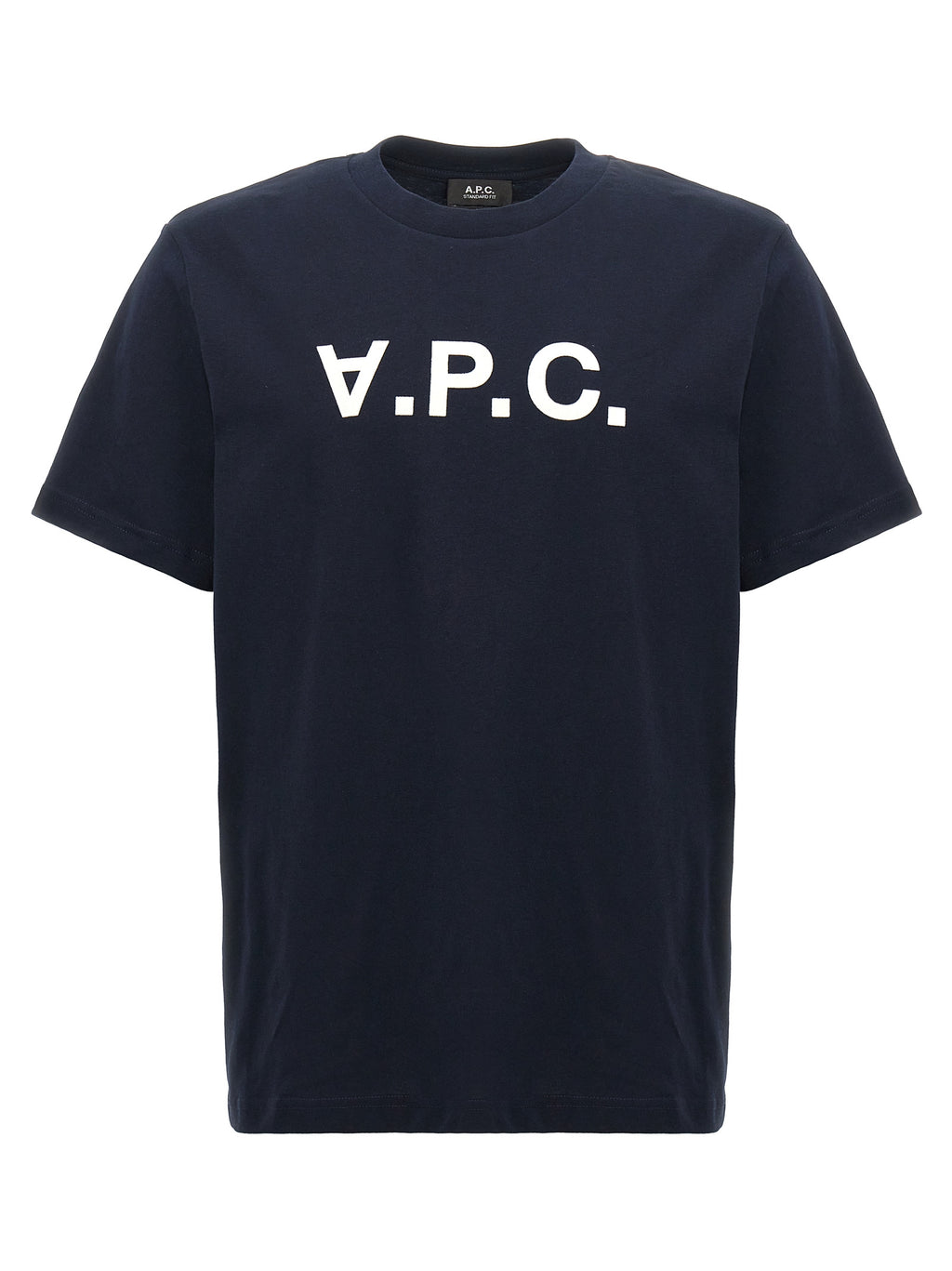Blue Cotton Crew Neck T-Shirt