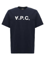Blue Cotton Crew Neck T-Shirt