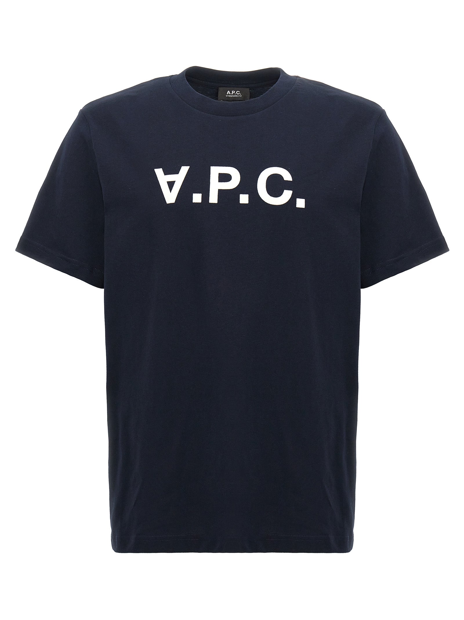 Blue Cotton Crew Neck T-Shirt