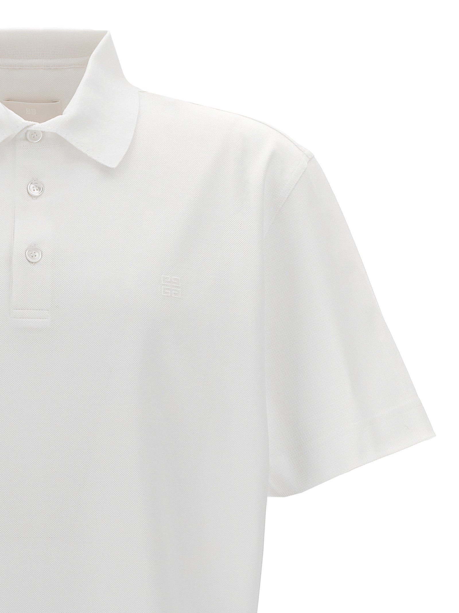 White Cotton Polo Shirt