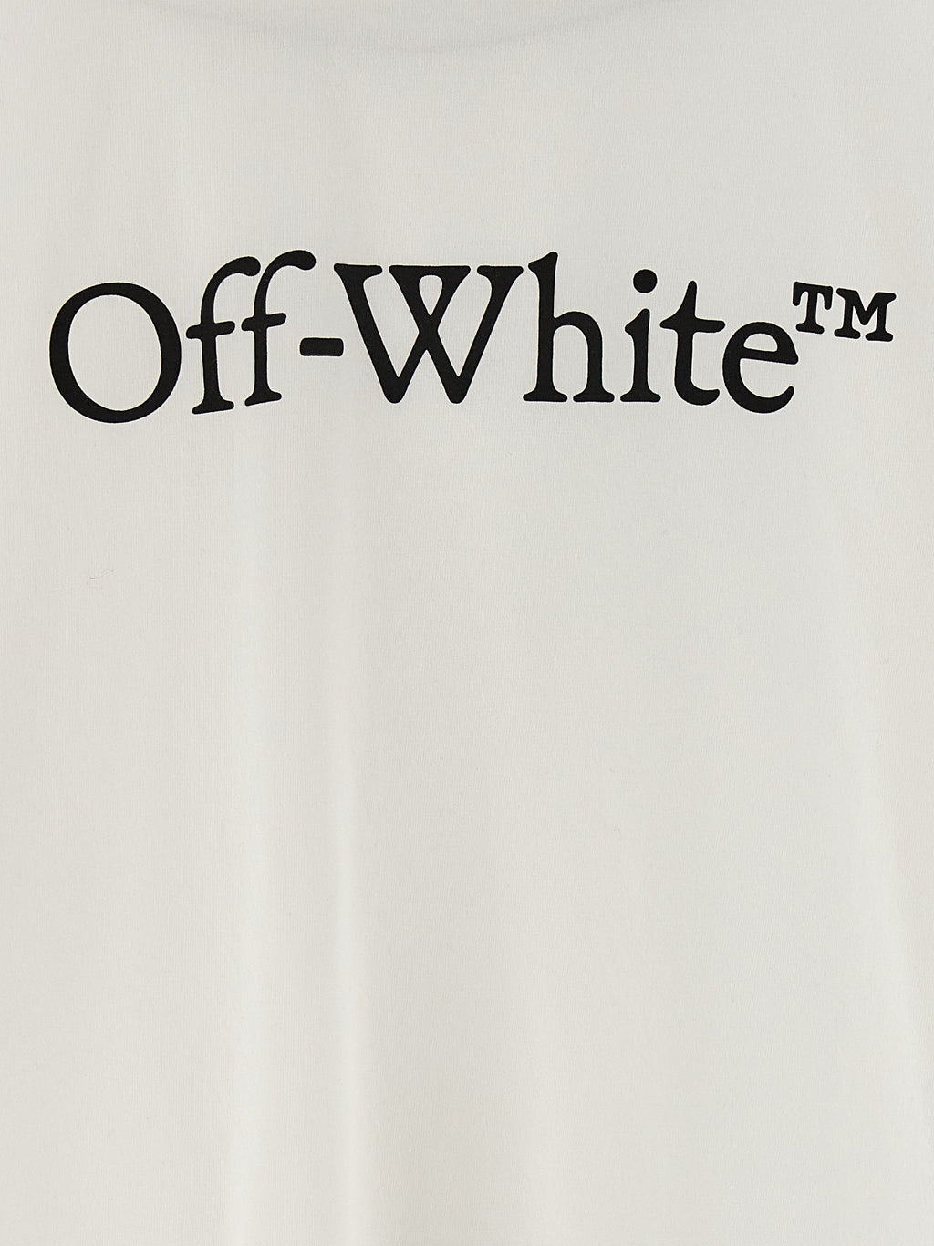 White Cotton Cropped Crew Neck T-Shirt