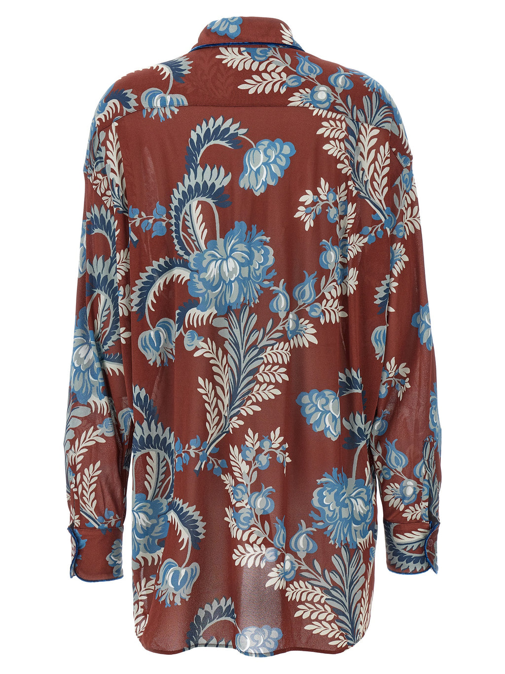 Floral Foliage Crepe Jersey Blouse