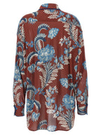 Floral Foliage Crepe Jersey Blouse