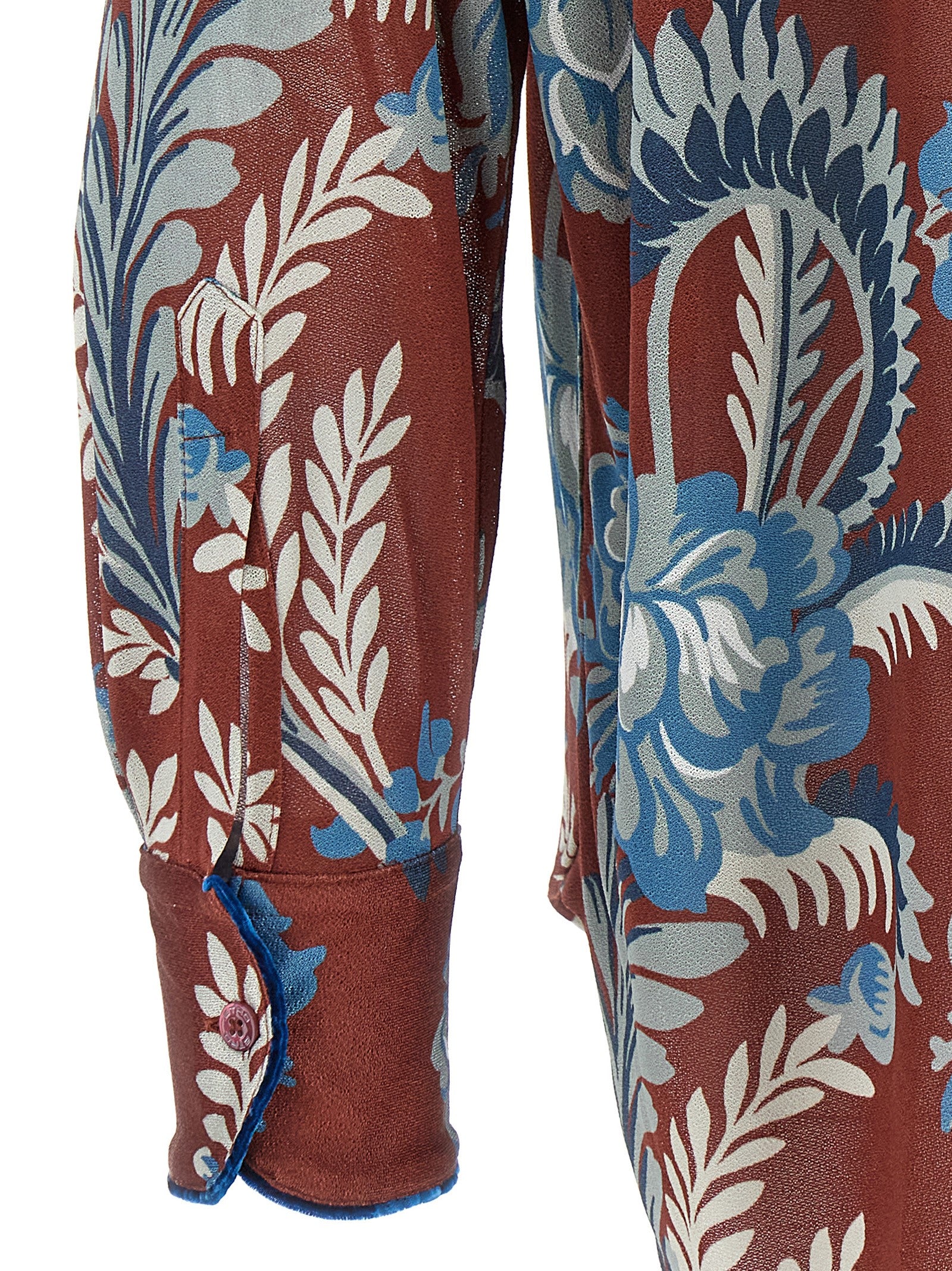 Floral Foliage Crepe Jersey Blouse