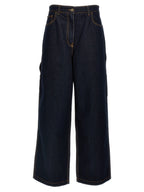 Sparkling Wide Leg Cotton Jeans
