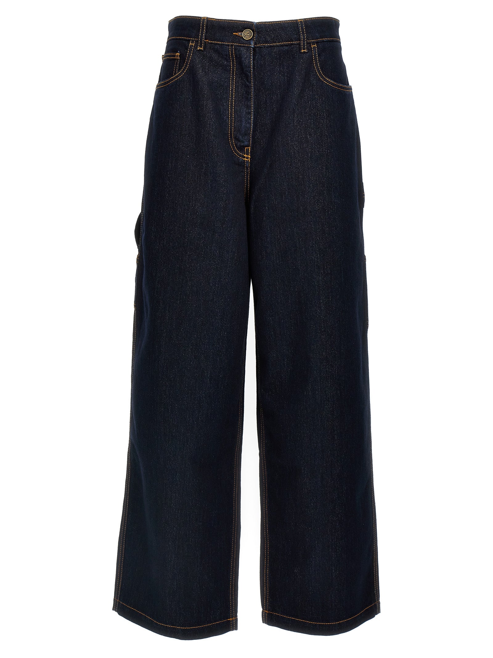 Sparkling Wide Leg Cotton Jeans
