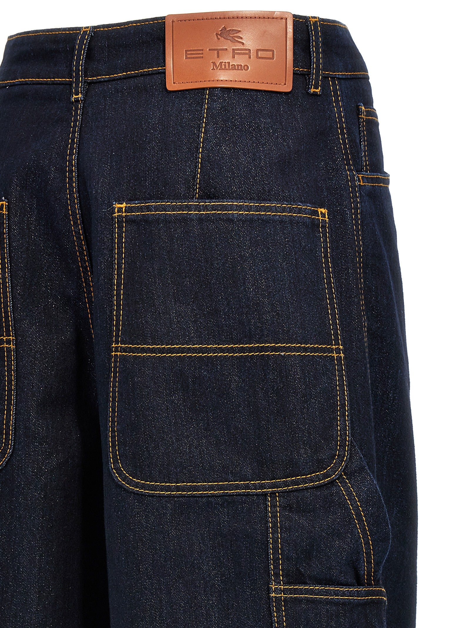 Sparkling Wide Leg Cotton Jeans