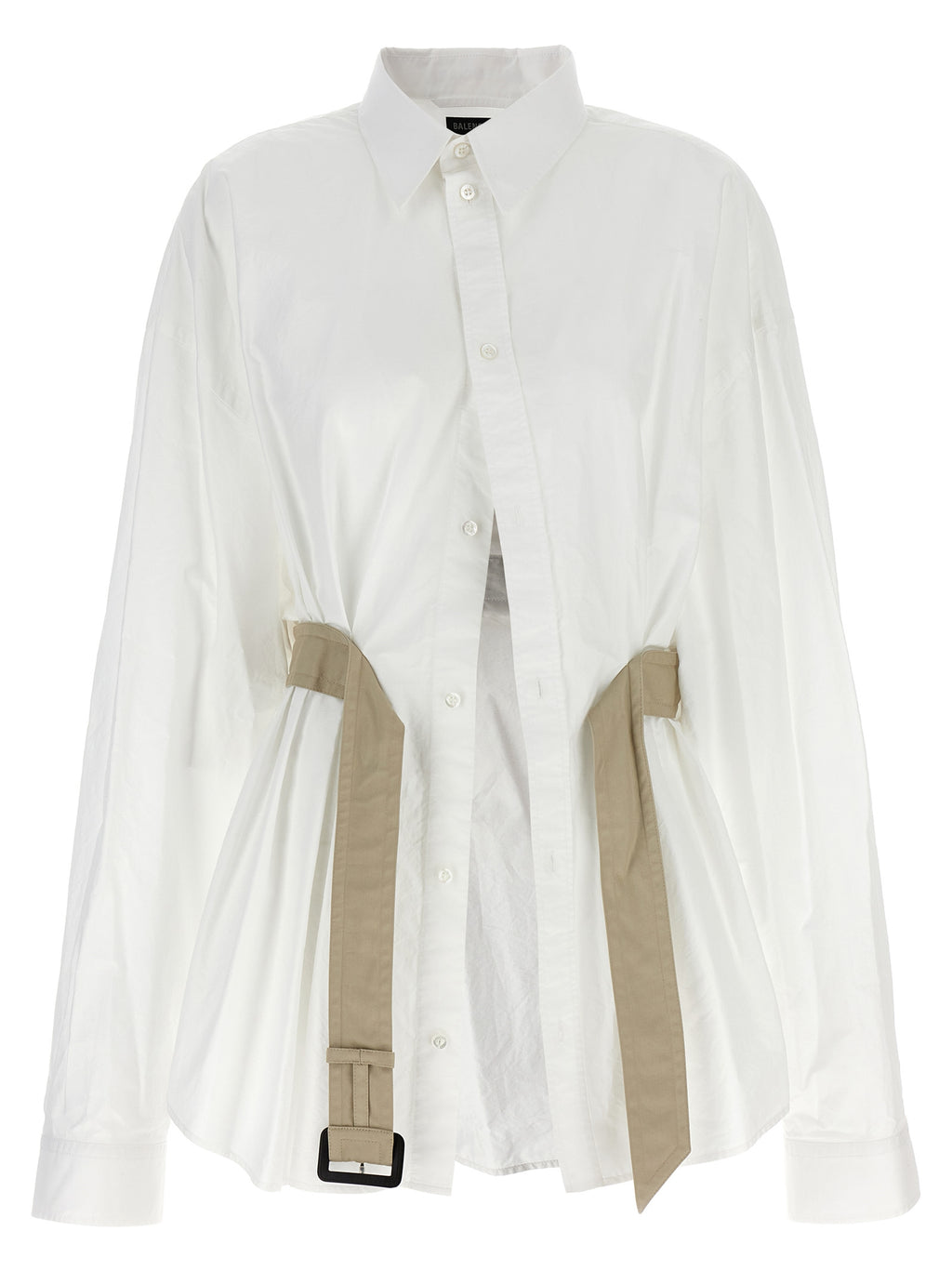 Wrinkle-Effect Cotton Blouse