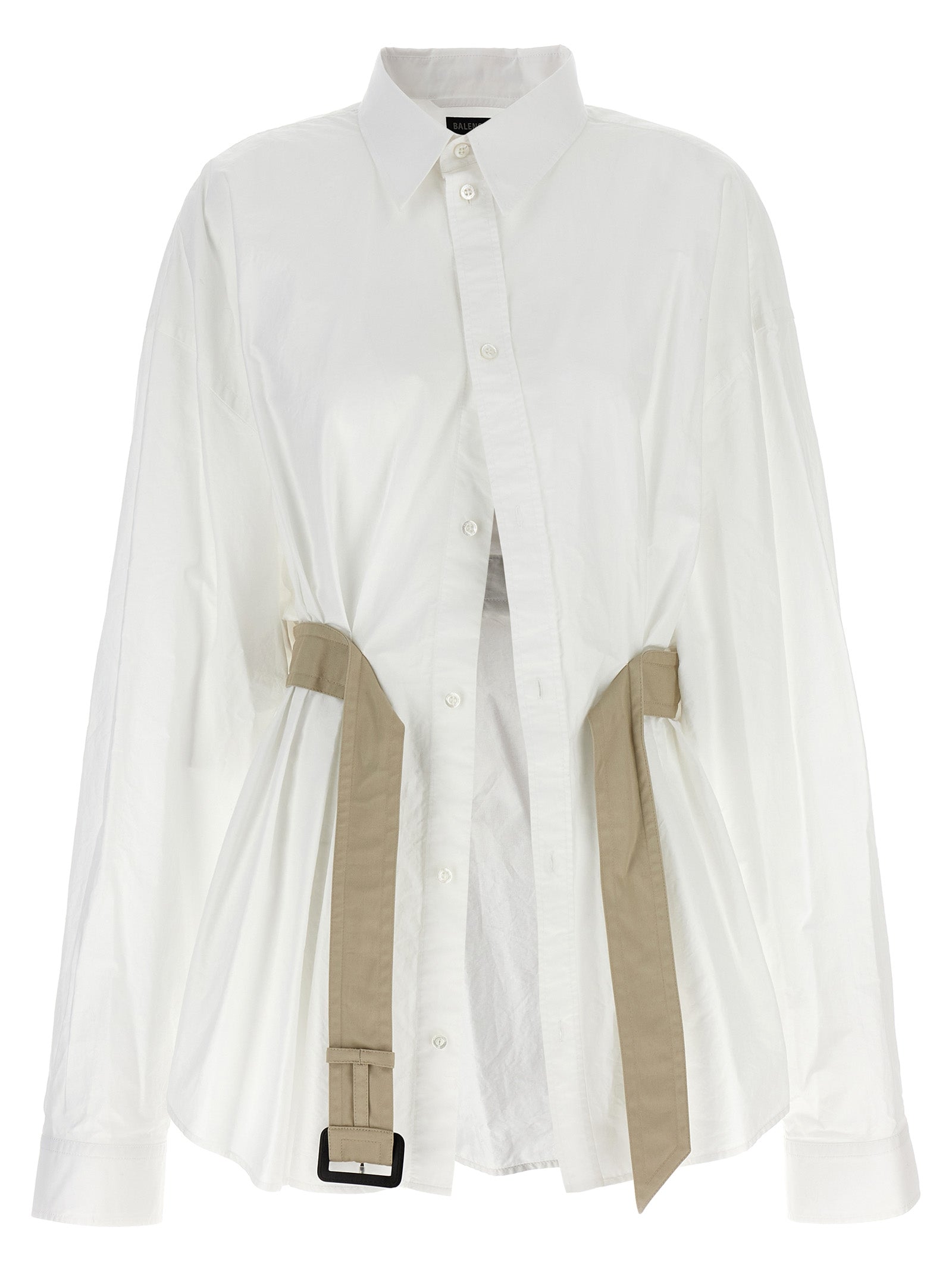Wrinkle-Effect Cotton Blouse