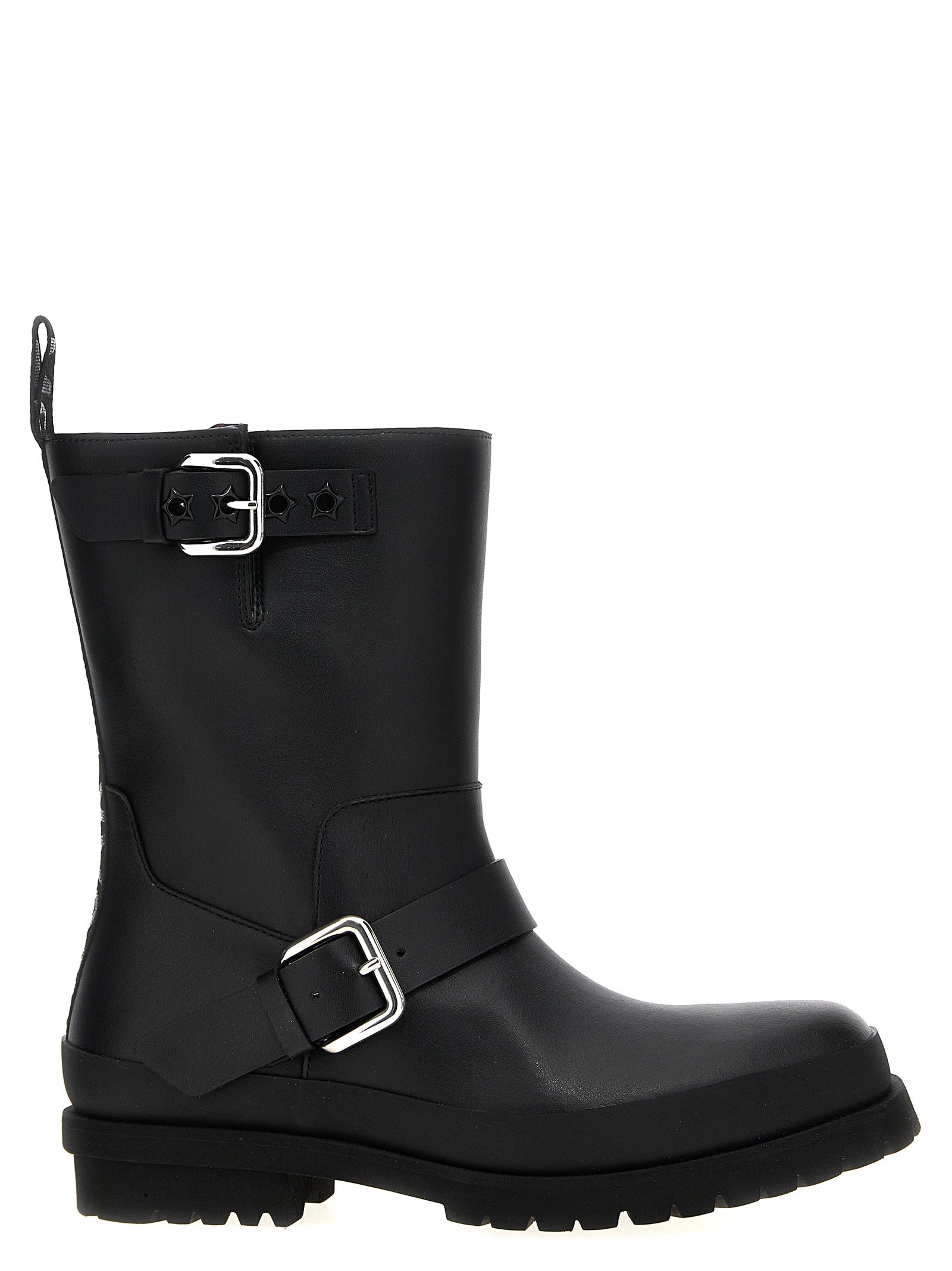 Black Veegea Biker Ankle Boots