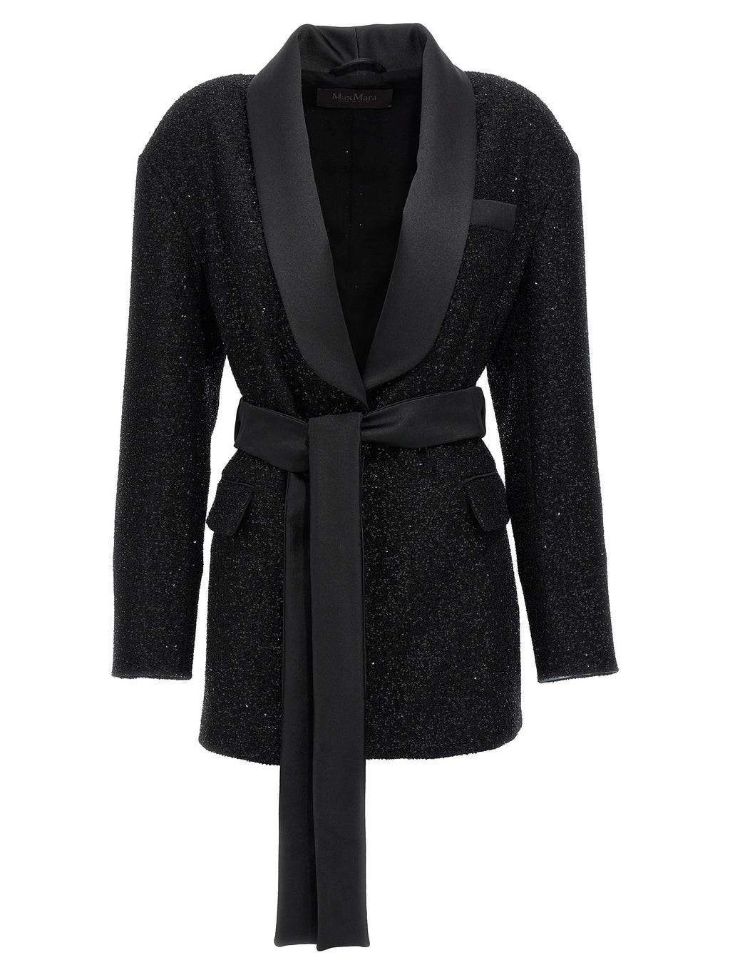 Black Viscose Wool Pau Blazer