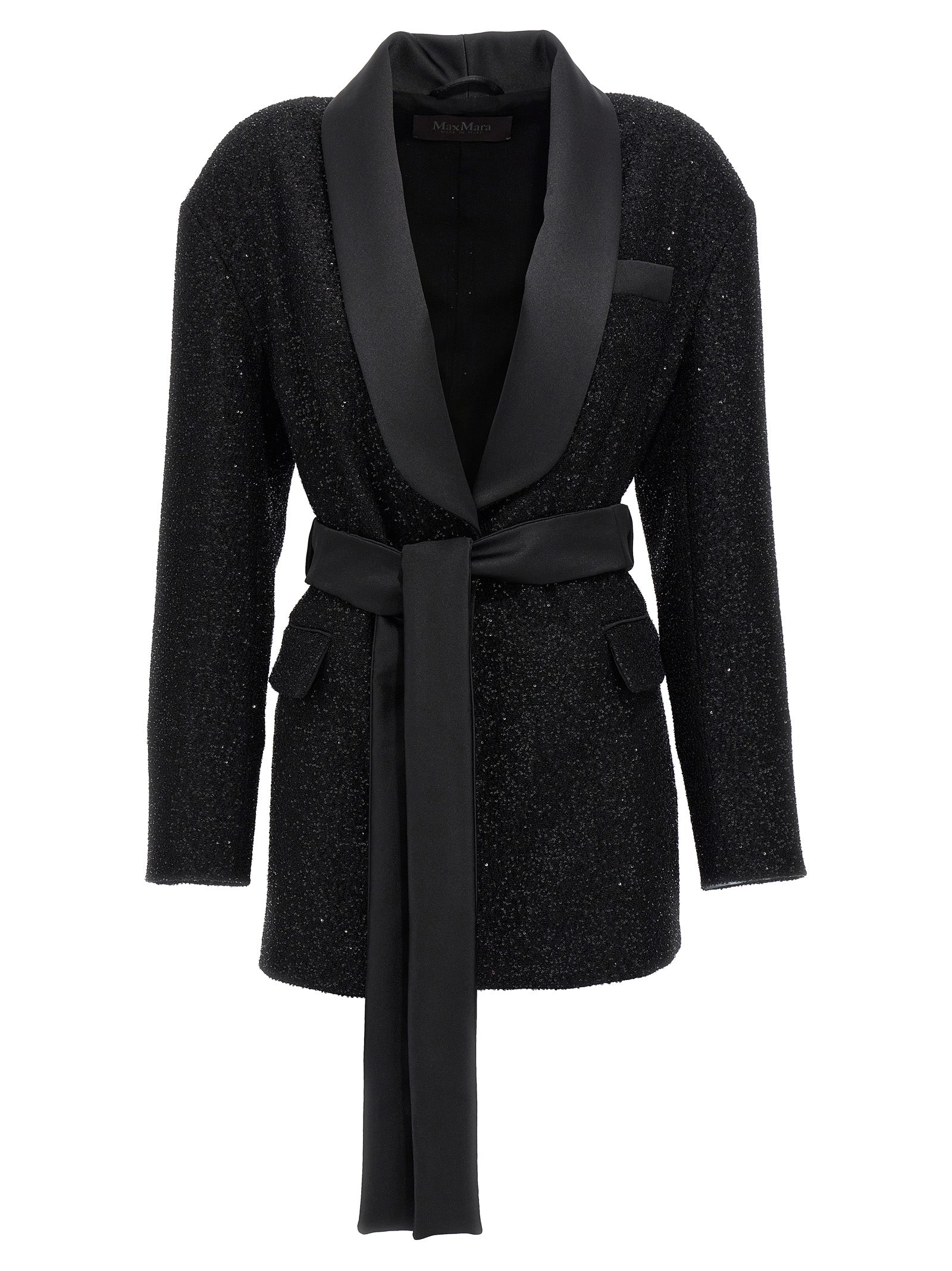 Black Viscose Wool Pau Blazer