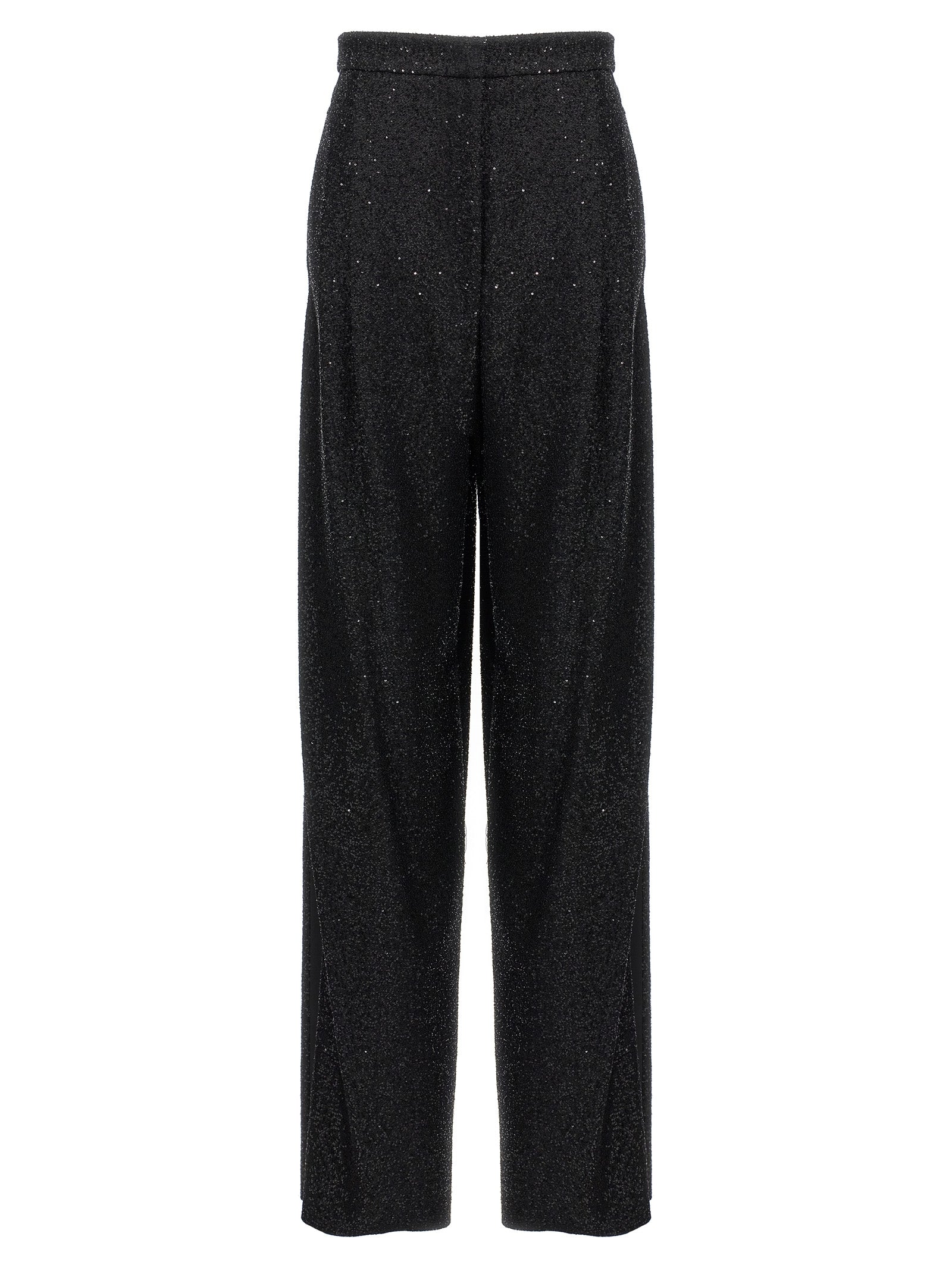 Navigli Viscose Wool Blend Wide-Leg Pants