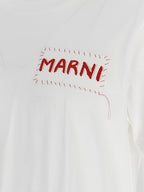 White Cotton Crewneck T-Shirt