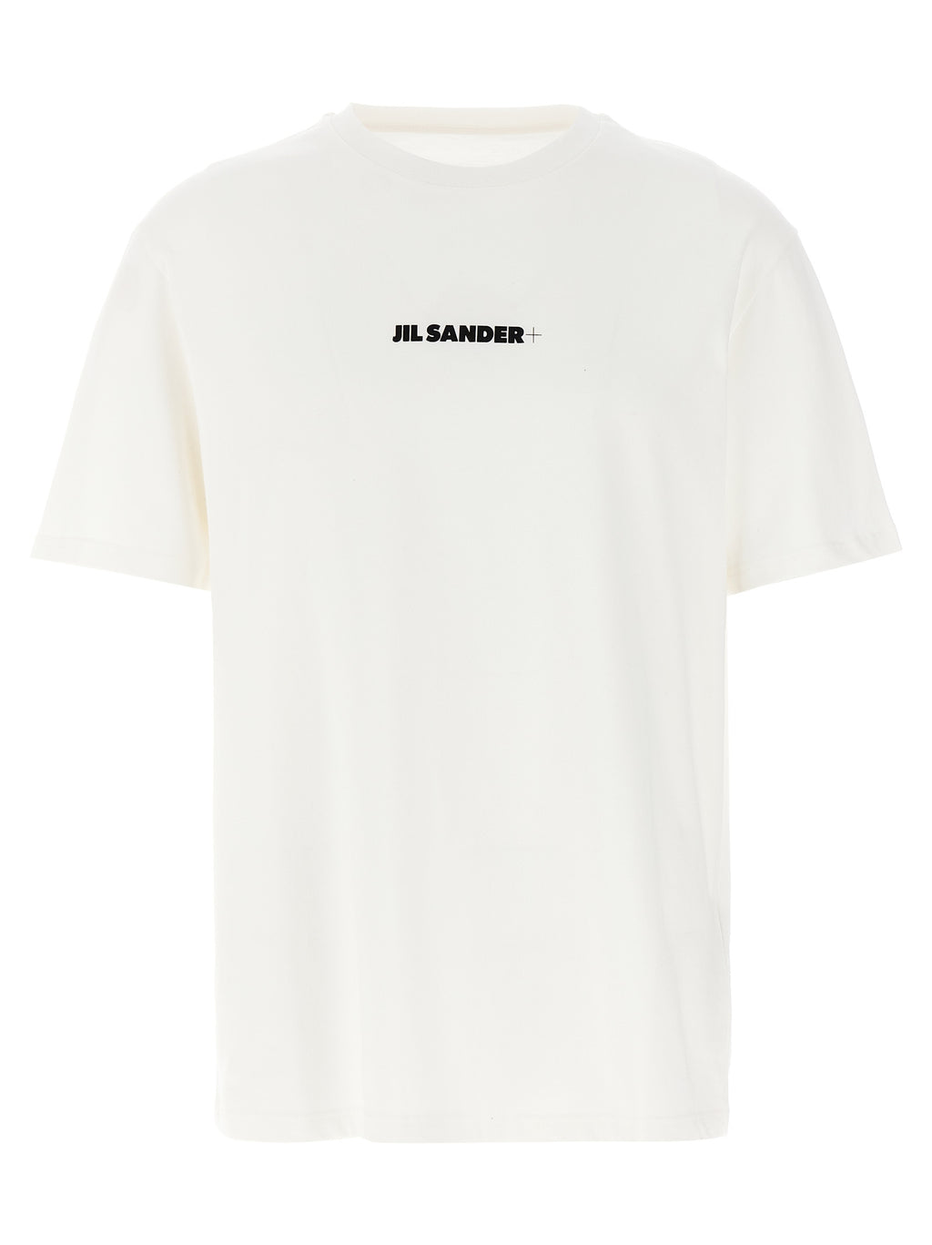 White Cotton Crew Neck T-Shirt