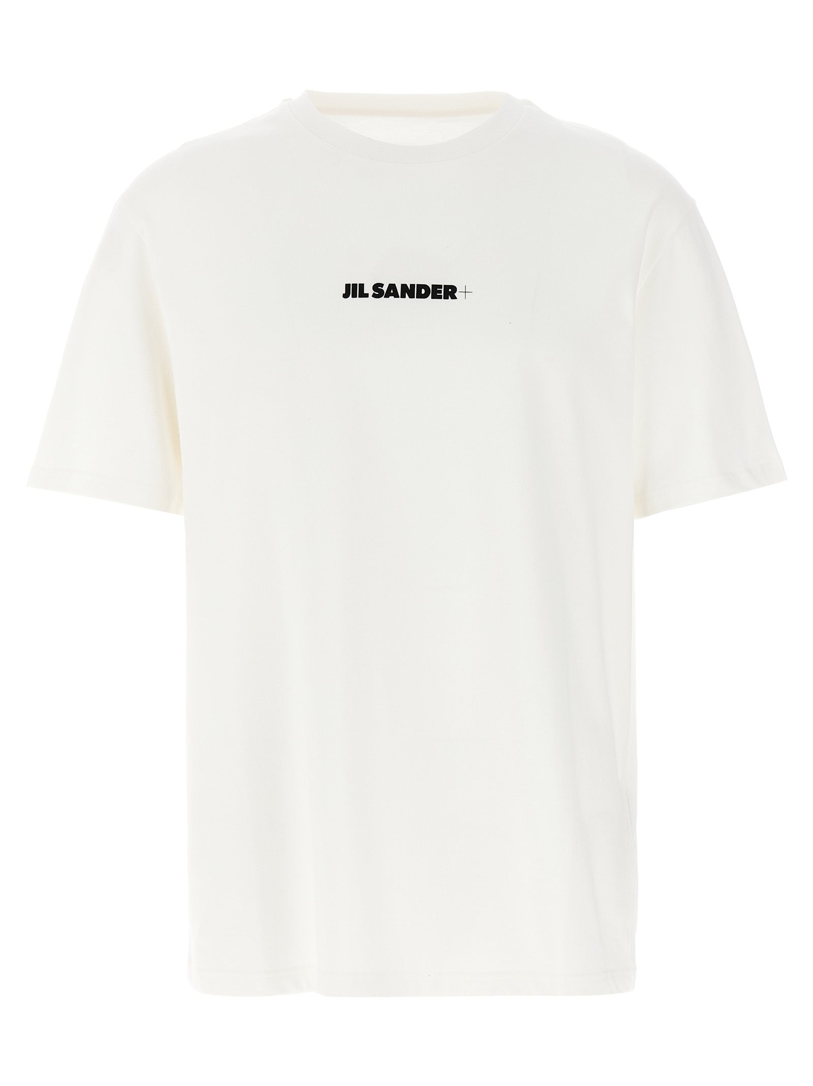 White Cotton Crew Neck T-Shirt