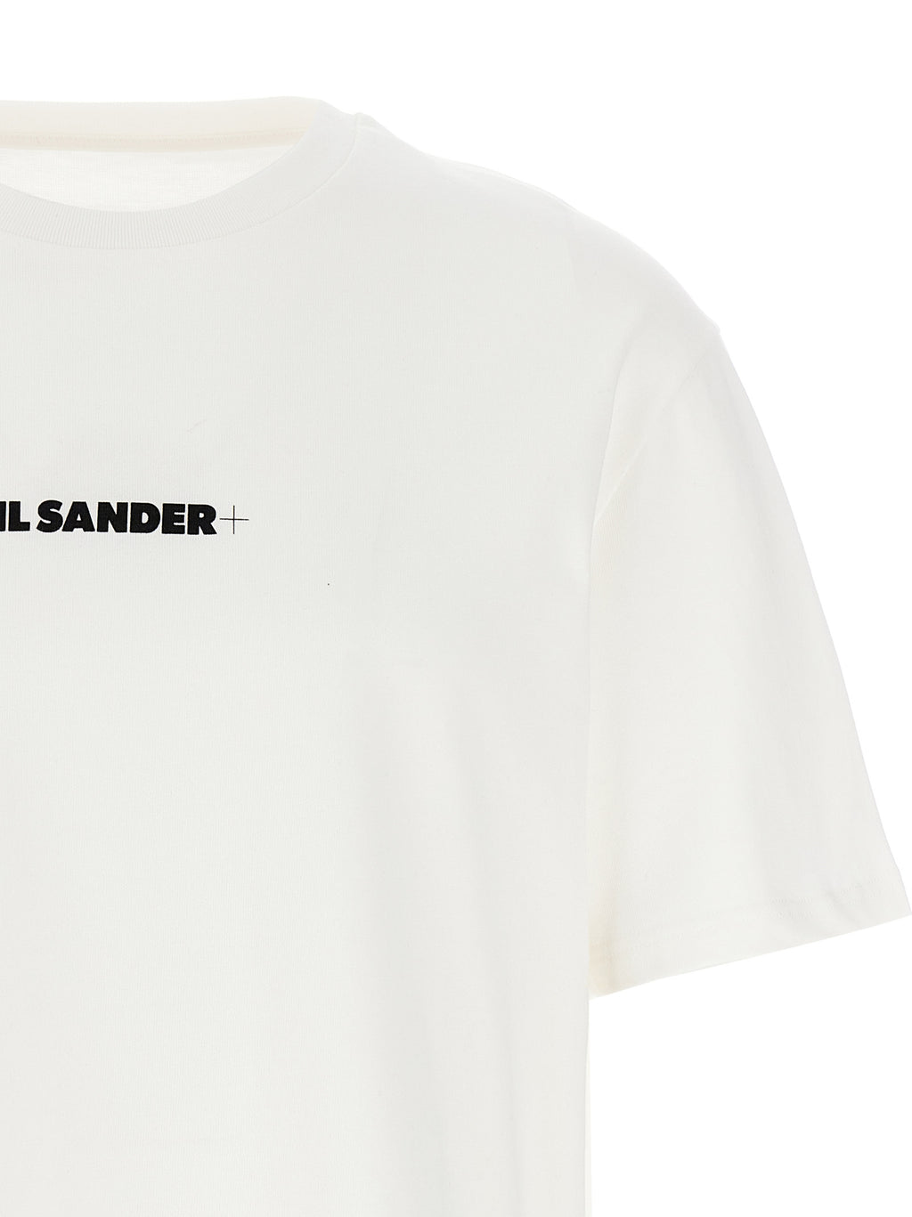 White Cotton Crew Neck T-Shirt