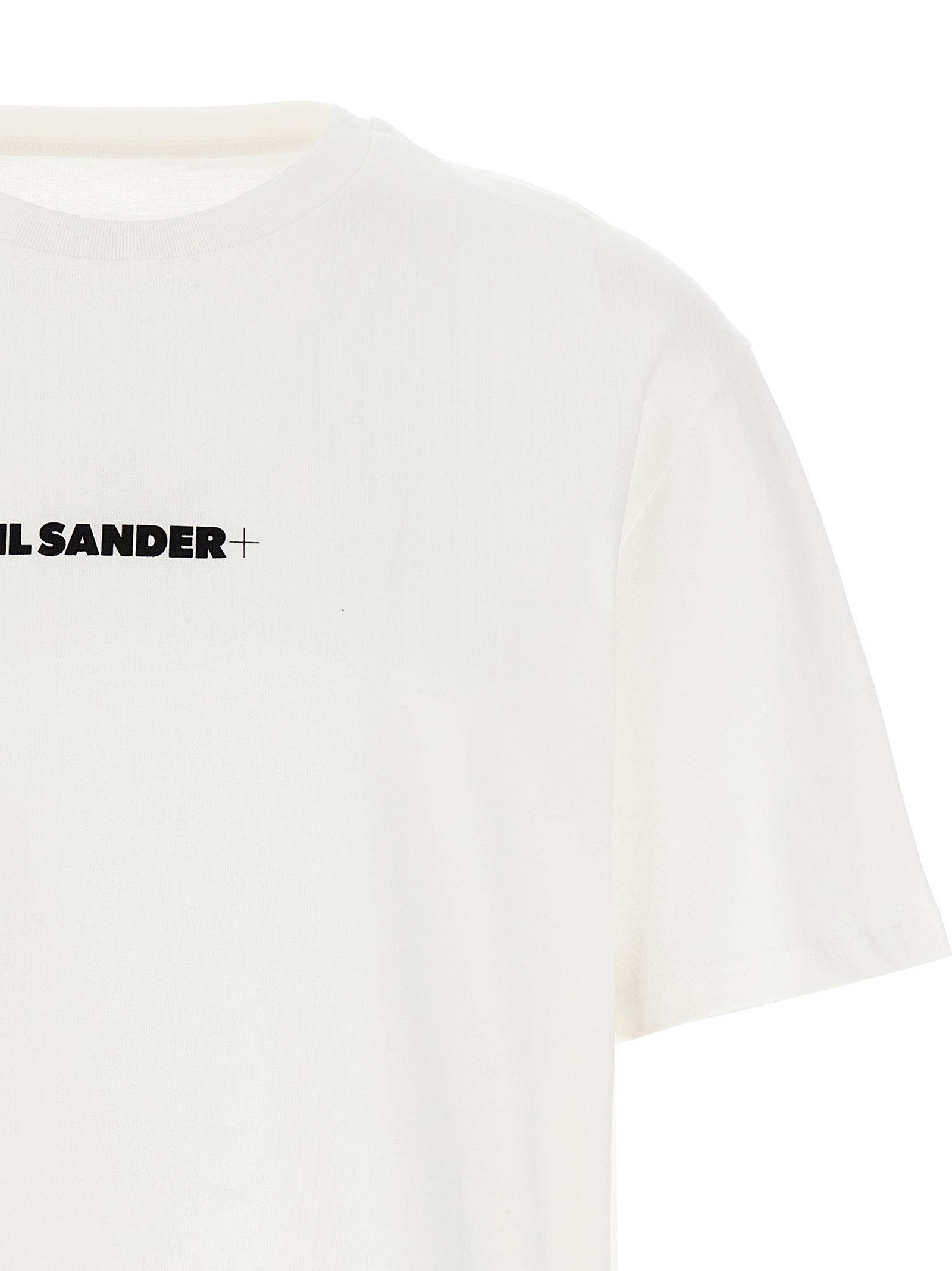 White Cotton Crew Neck T-Shirt