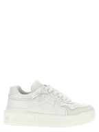 White Calfskin One Stud XL Sneakers