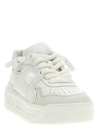White Calfskin One Stud XL Sneakers