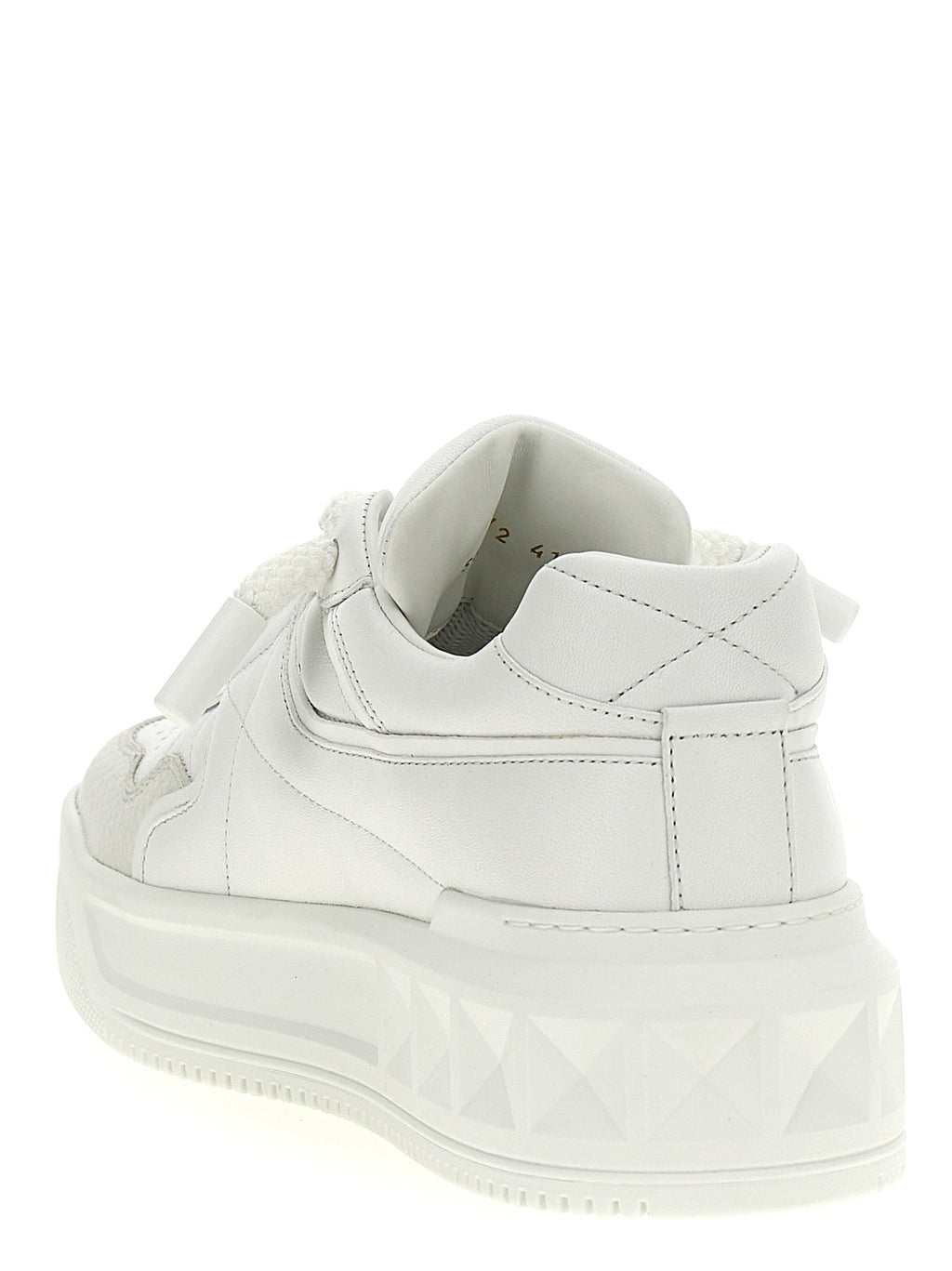 White Calfskin One Stud XL Sneakers
