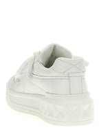 White Calfskin One Stud XL Sneakers