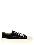 Black Cotton Low Top Sneakers