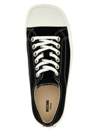 Black Cotton Low Top Sneakers