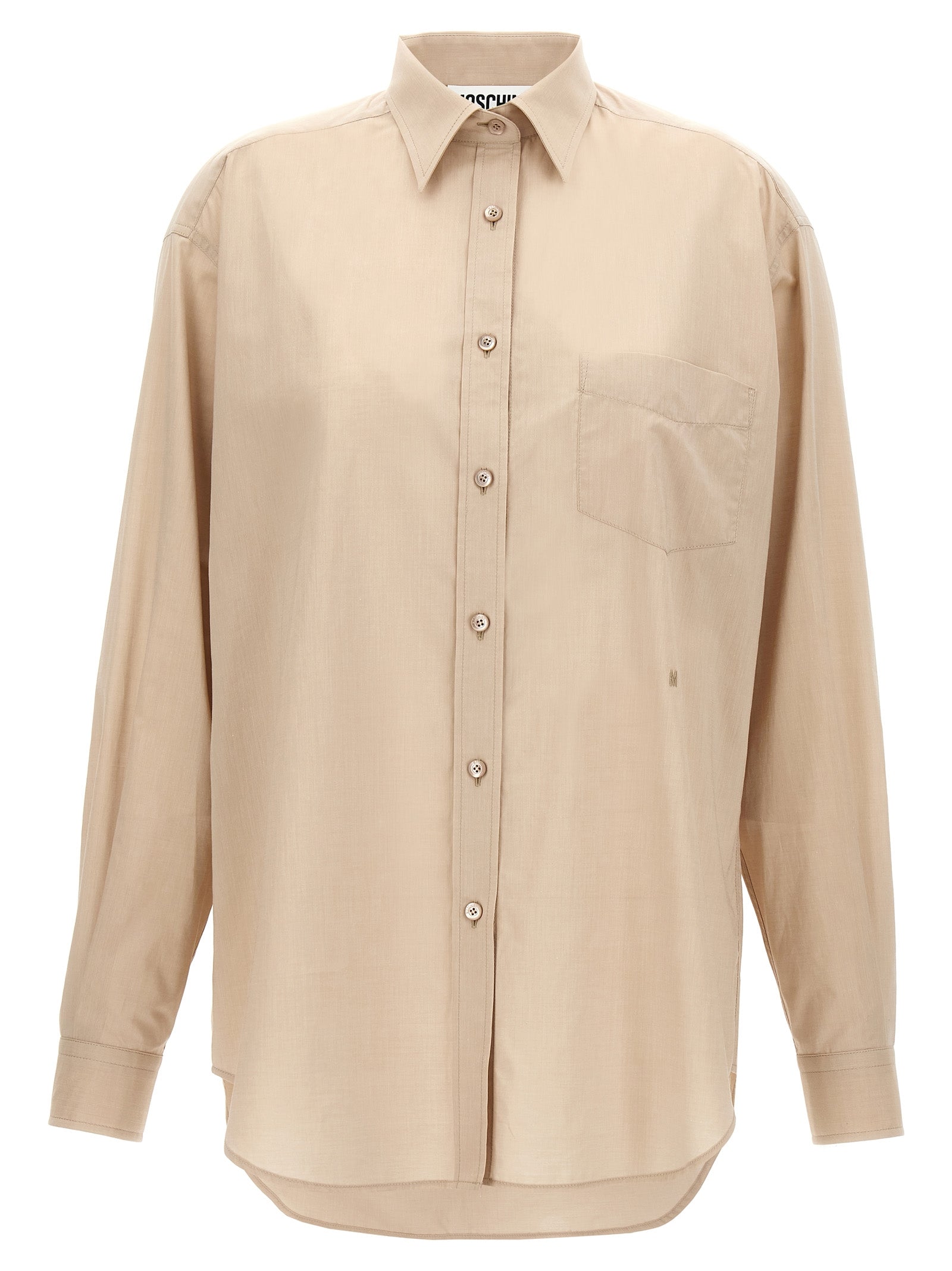 Beige Cotton Patch Pocket Blouse