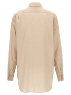 Beige Cotton Patch Pocket Blouse