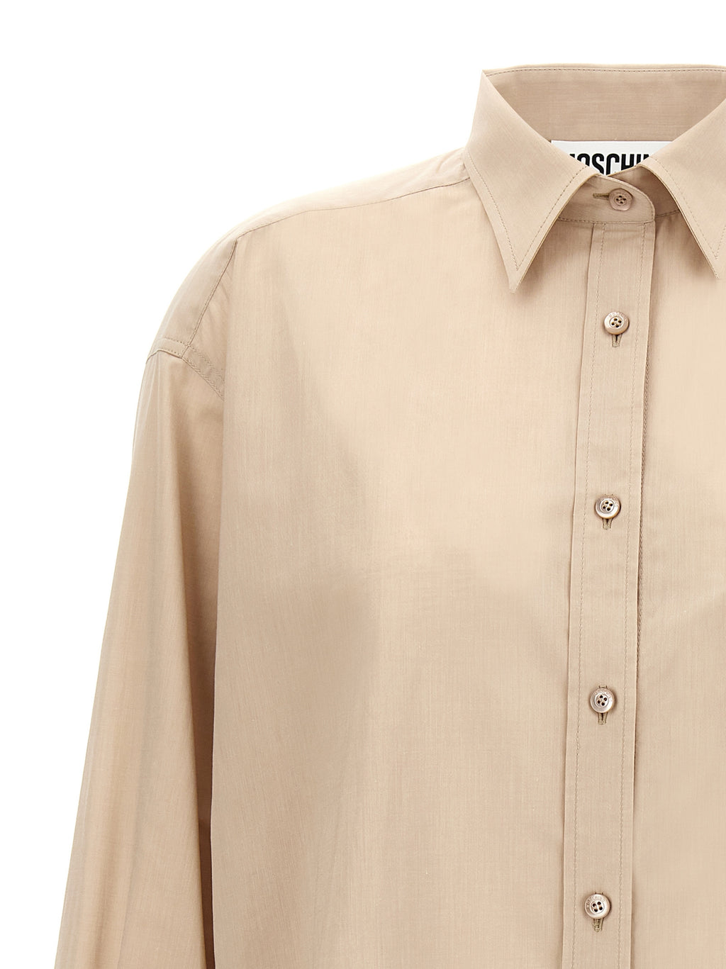 Beige Cotton Patch Pocket Blouse