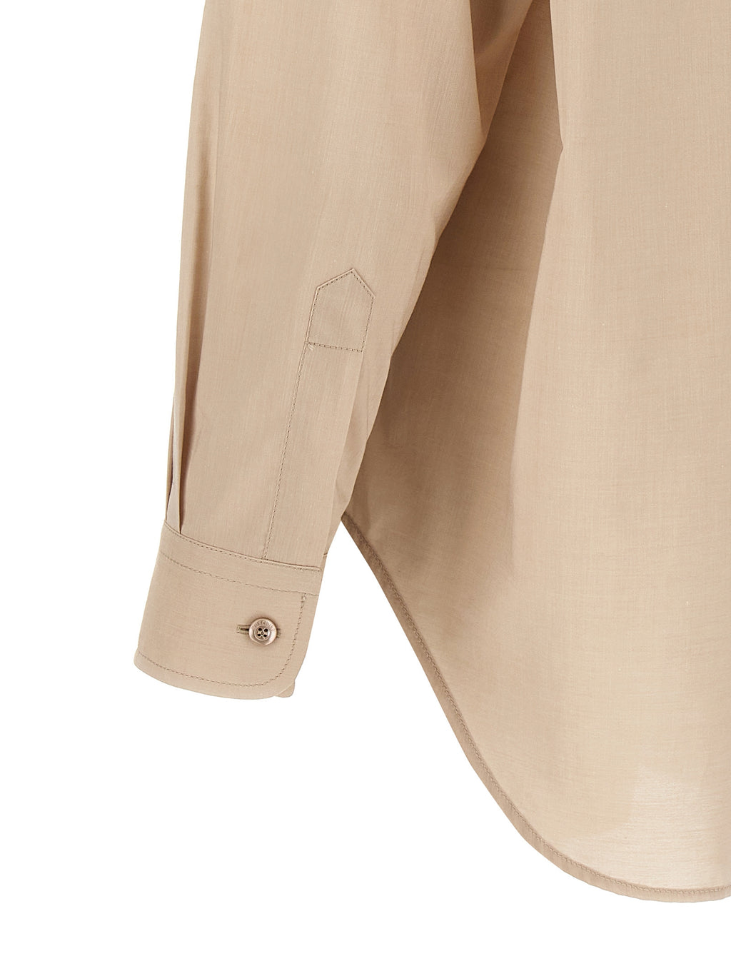 Beige Cotton Patch Pocket Blouse