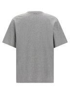 Gray Cotton Jersey Skull Print T-Shirt