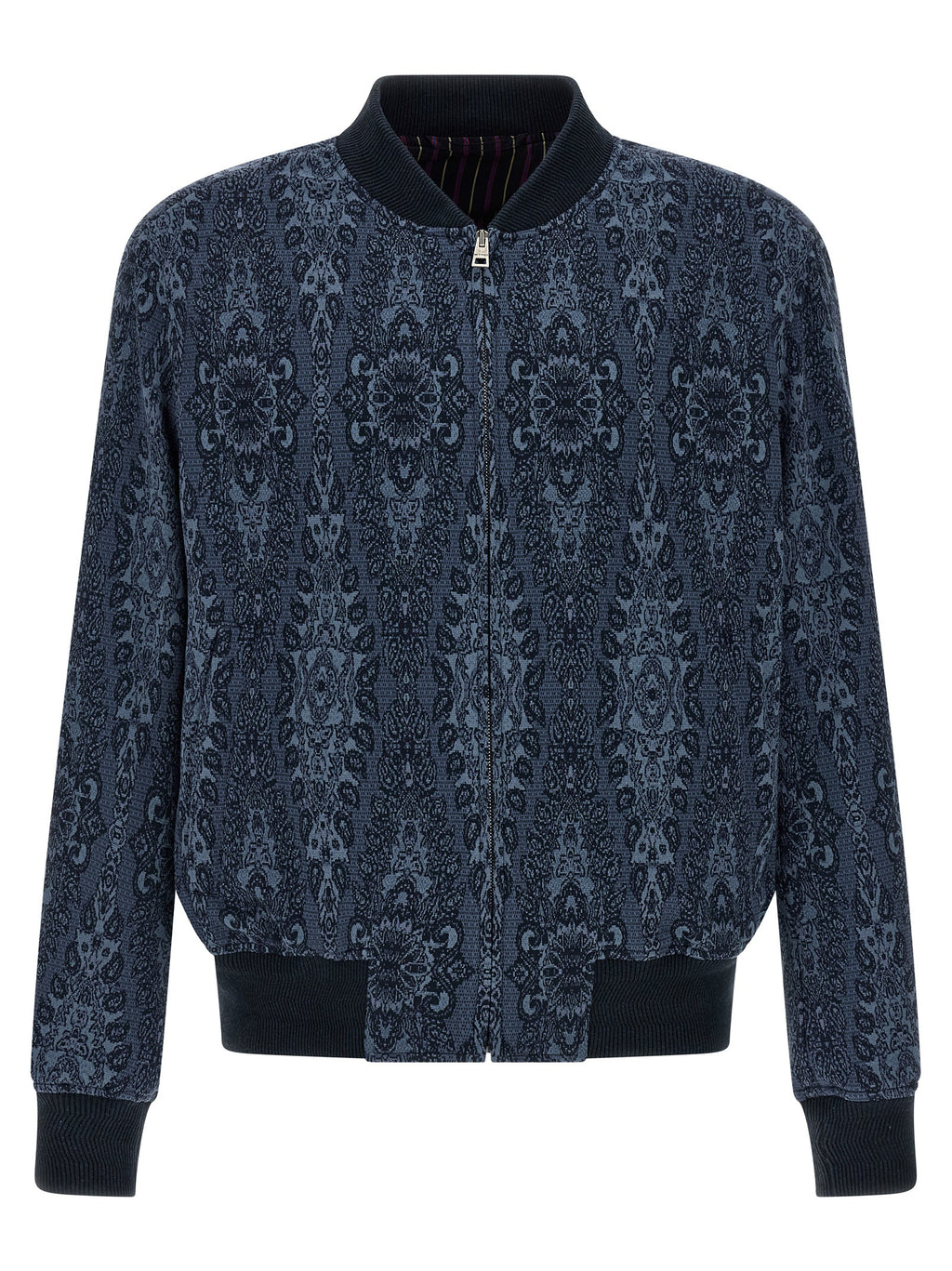 Jacquard Cotton & Viscose Bomber Jacket