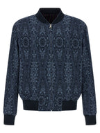Jacquard Cotton & Viscose Bomber Jacket