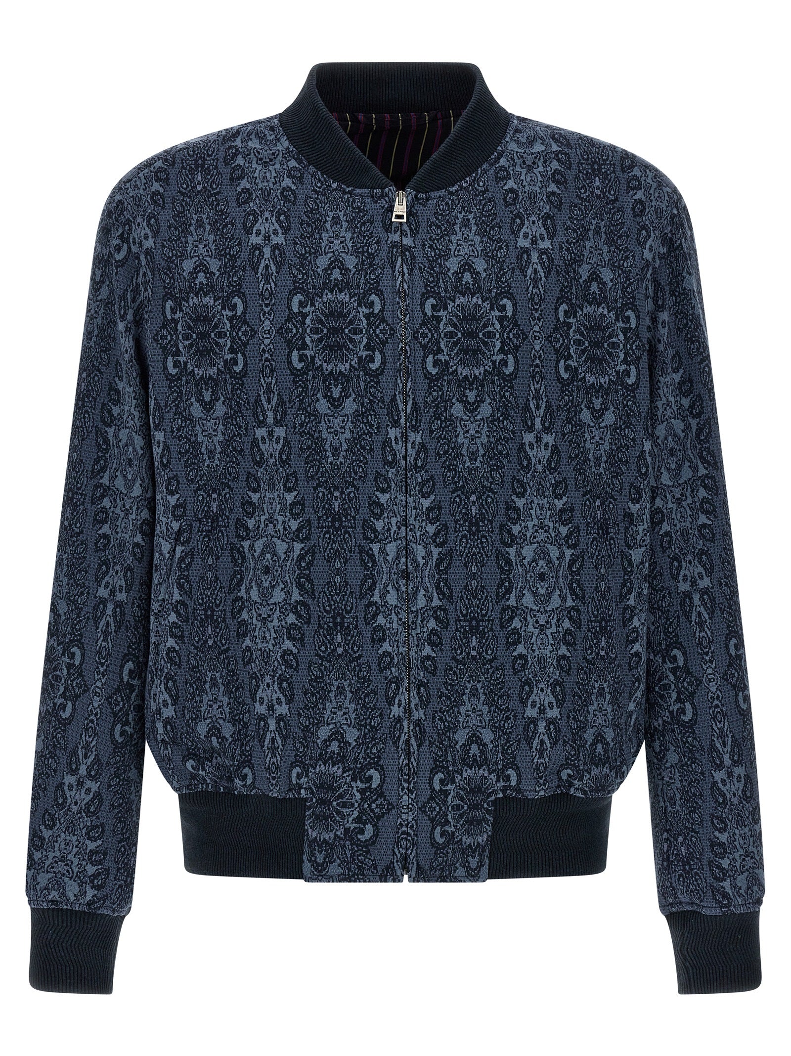 Jacquard Cotton & Viscose Bomber Jacket