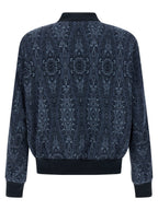 Jacquard Cotton & Viscose Bomber Jacket