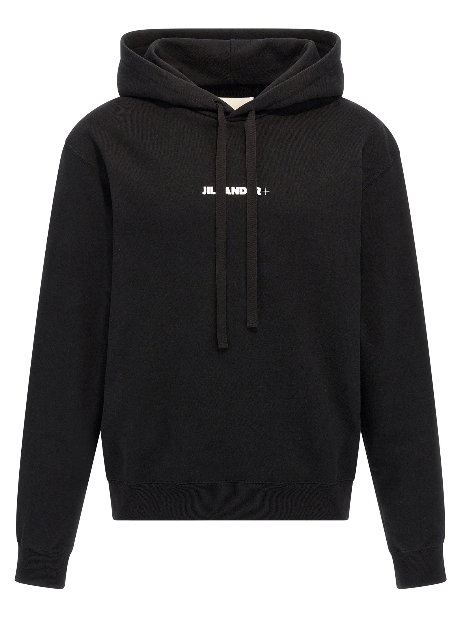 Black Brushed Cotton Hoodie