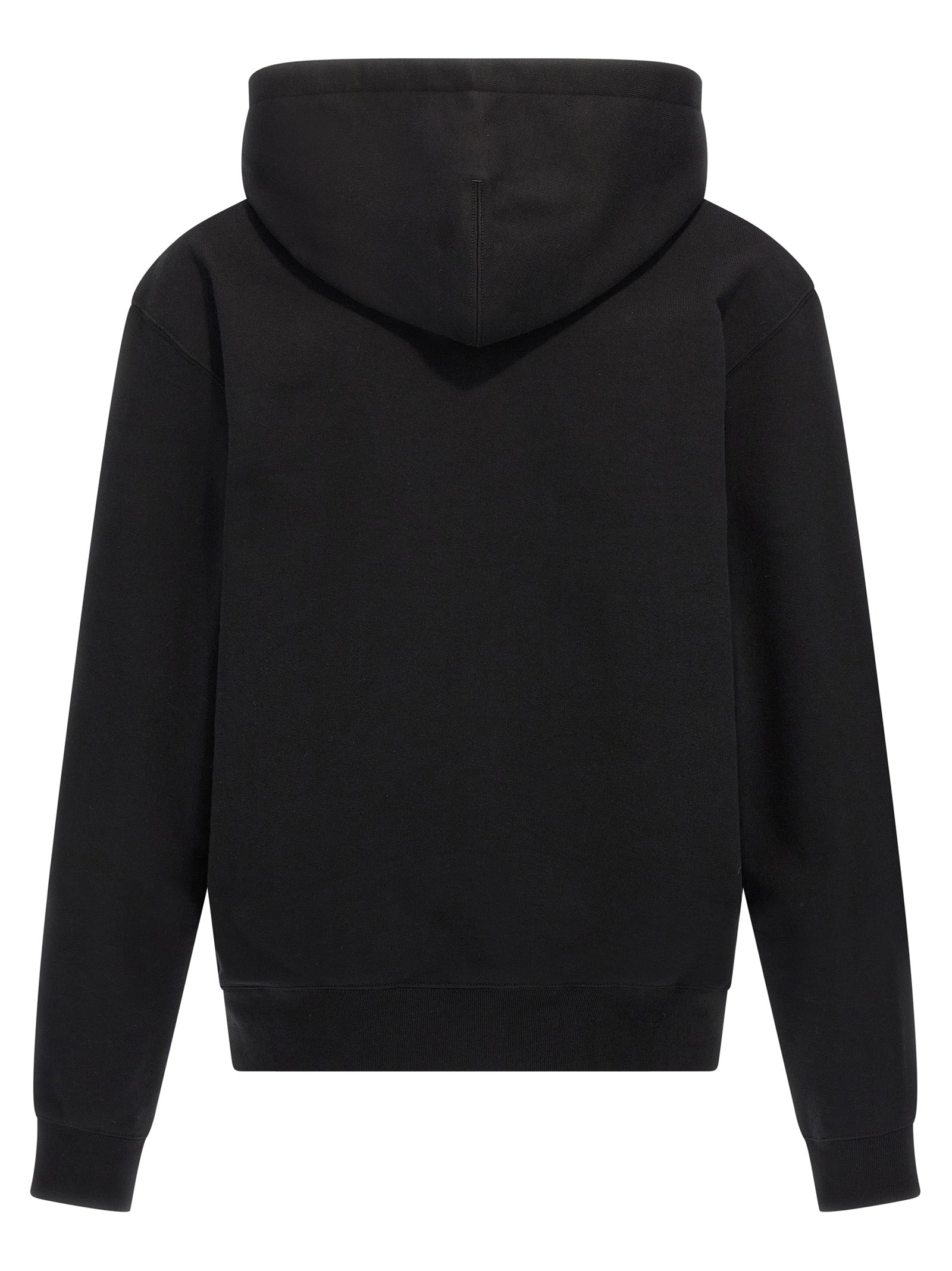Black Brushed Cotton Hoodie