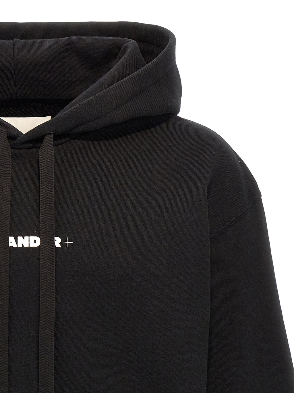 Black Brushed Cotton Hoodie