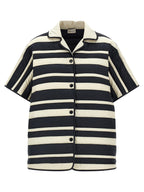 Technical Feather‑Trimmed Multicolor Blouse
