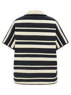 Technical Feather‑Trimmed Multicolor Blouse