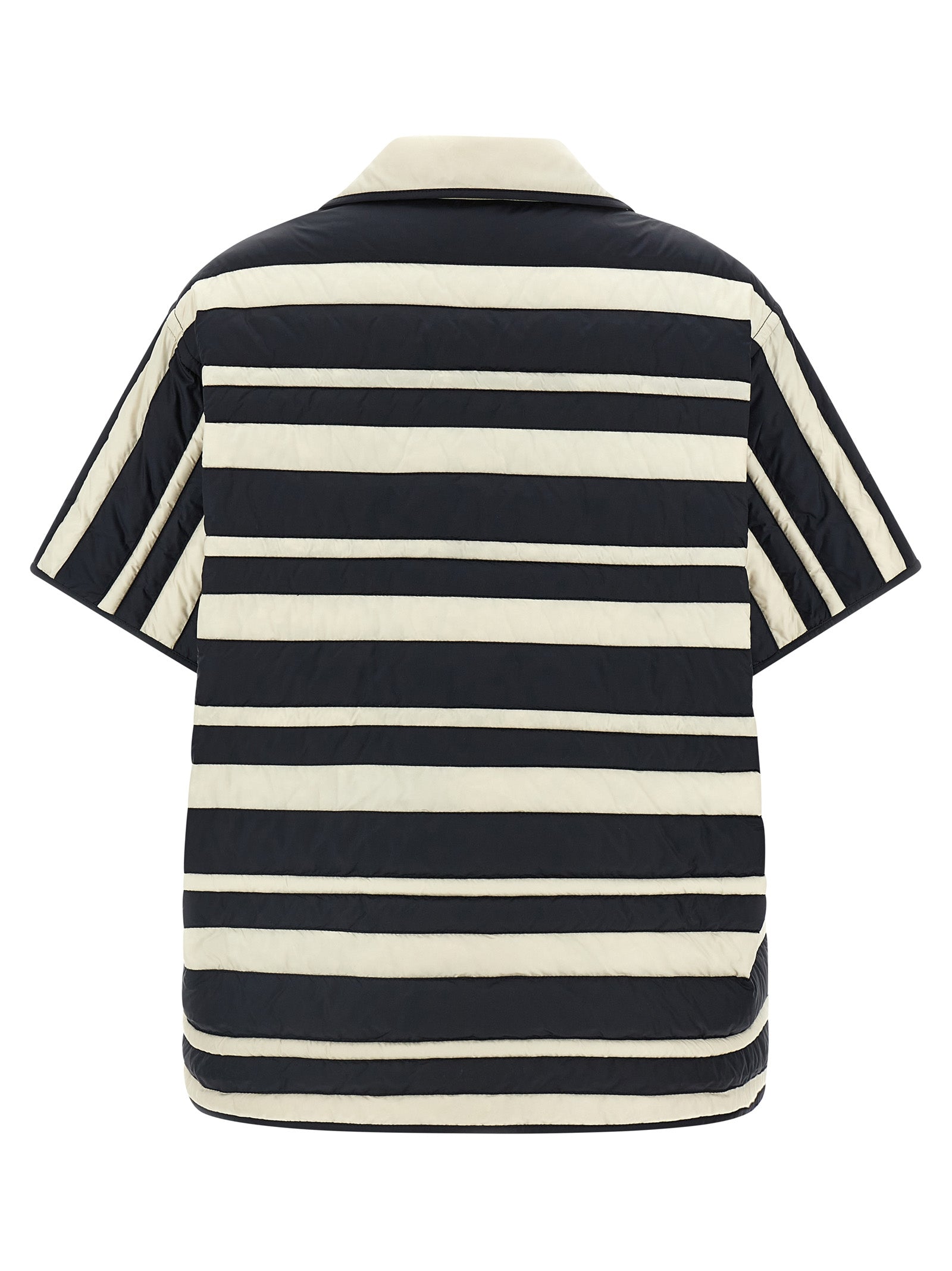 Technical Feather‑Trimmed Multicolor Blouse