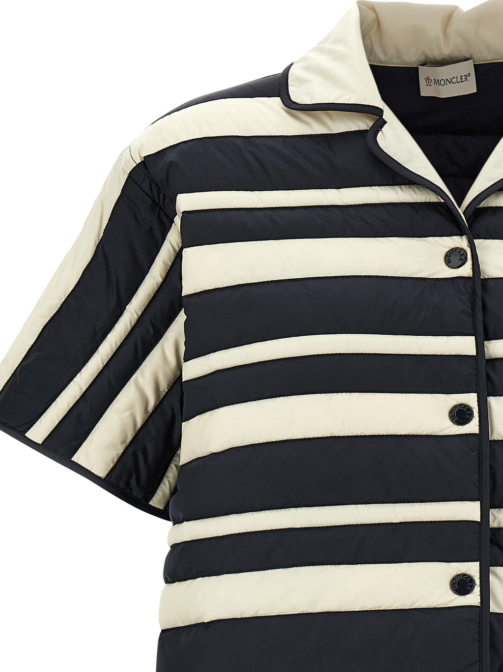 Technical Feather‑Trimmed Multicolor Blouse