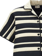 Technical Feather‑Trimmed Multicolor Blouse