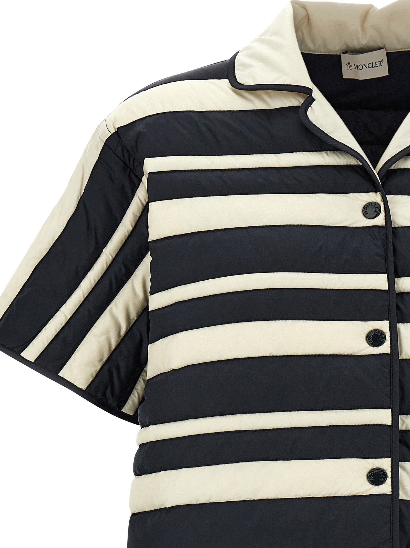 Technical Feather‑Trimmed Multicolor Blouse