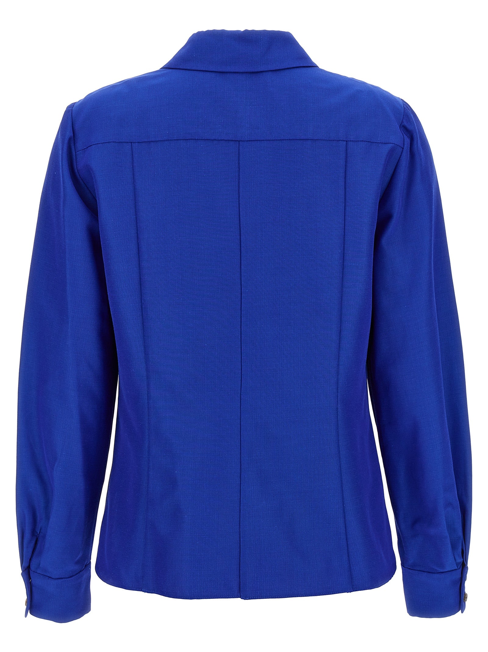 Blue Cotton-Viscose Blouse