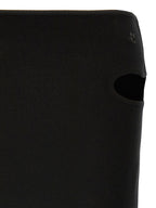 Black Viscose Loop Milano Knitted Mini Skirt