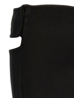 Black Viscose Loop Milano Knitted Mini Skirt